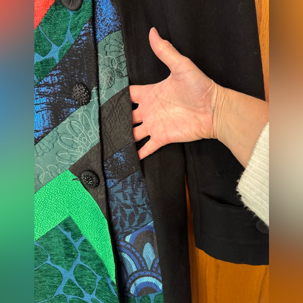 Desigual Black Jacket with Colorful Embroidery - Picture 5 of 11